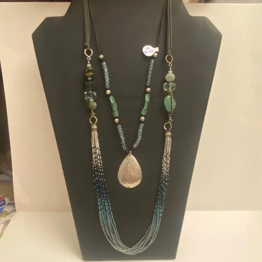 Silpada Retired Multi-Stone Seed Bead Sterling Necklace N2069